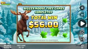 Pemandangan alam liar dalam permainan slot Wild Moose Bonanza